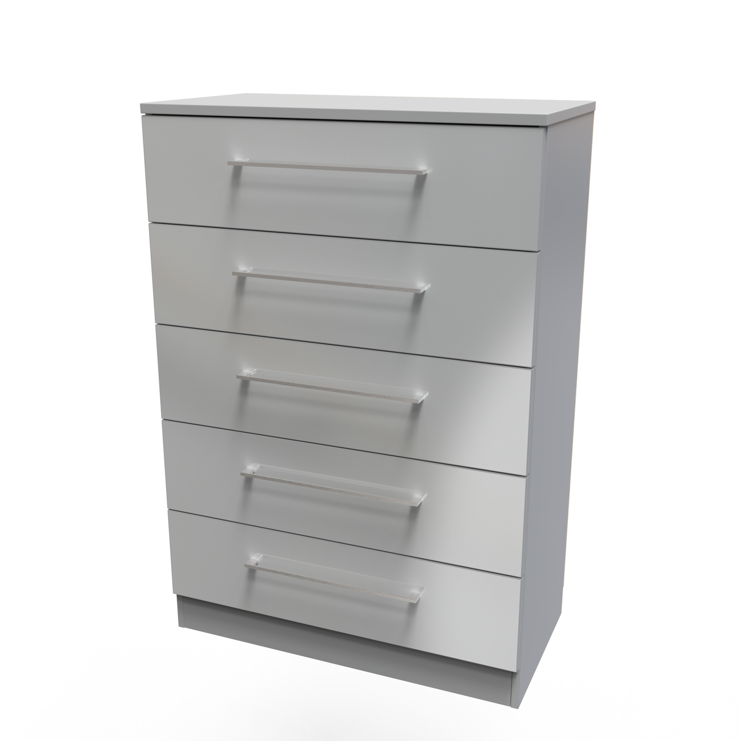 Billie 5 Drawer Chest in Uniform Gloss Dusk Grey by Welcome Furniture