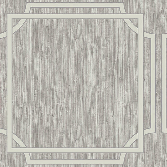 Grasscloth Silver Geometric Wallpaper by Belgravia Décor