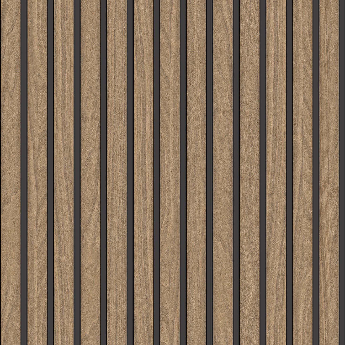 Wood Slat Walnut Wallpaper by Belgravia Decor