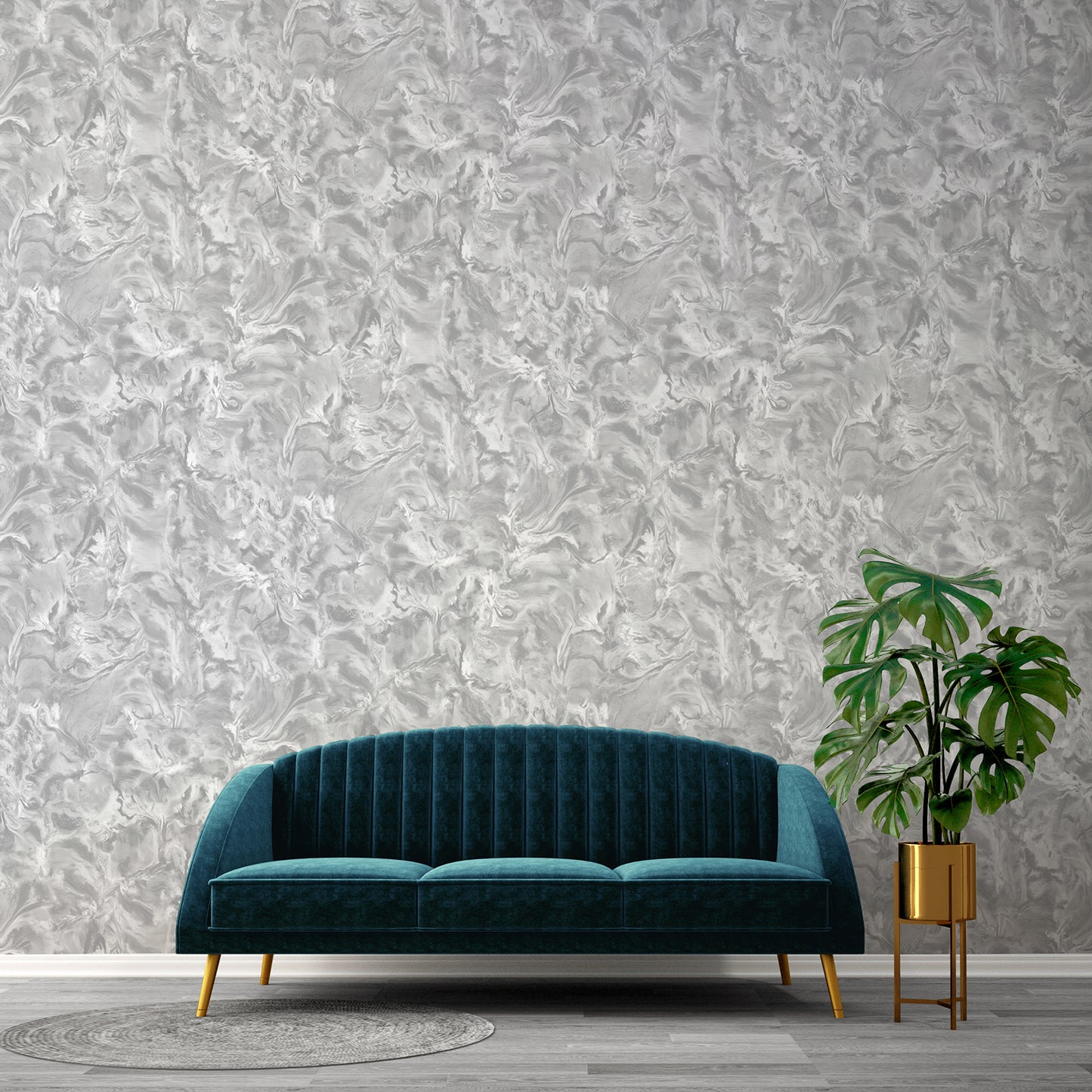 Lusso Glitter Marble Silver Textured Wallpaper by Belgravia Decor