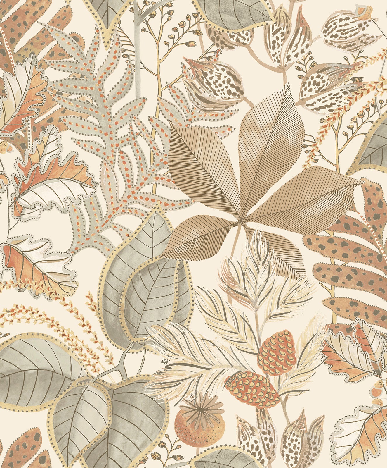 Eden Leaf Natural Wallpaper by Belgravia Decor