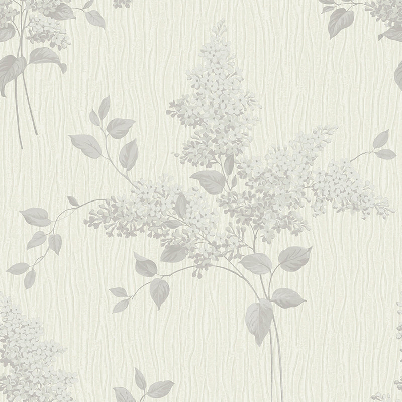 Tiffany Fiore Soft Silver Wallpaper by Belgravia Décor