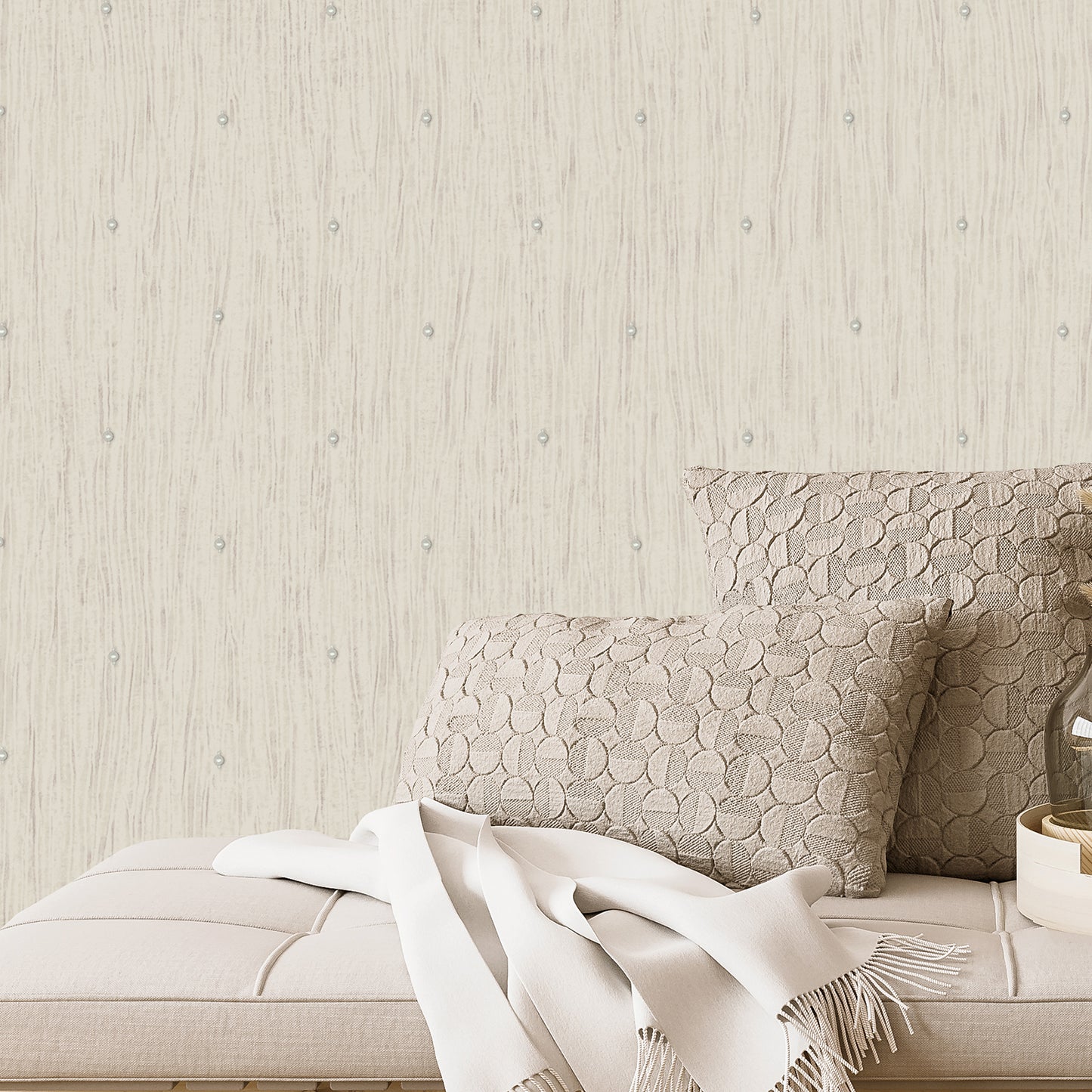 Tiffany Pearl Cream Wallpaper by Belgravia Décor