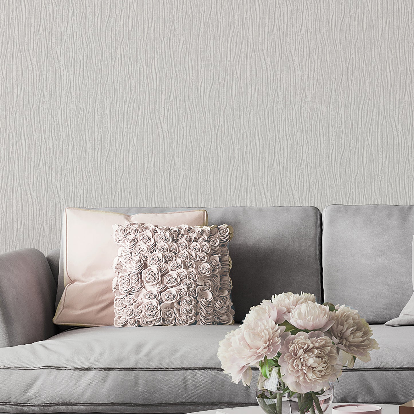 Tiffany Texture Dark Silver Wallpaper by Belgravia Décor