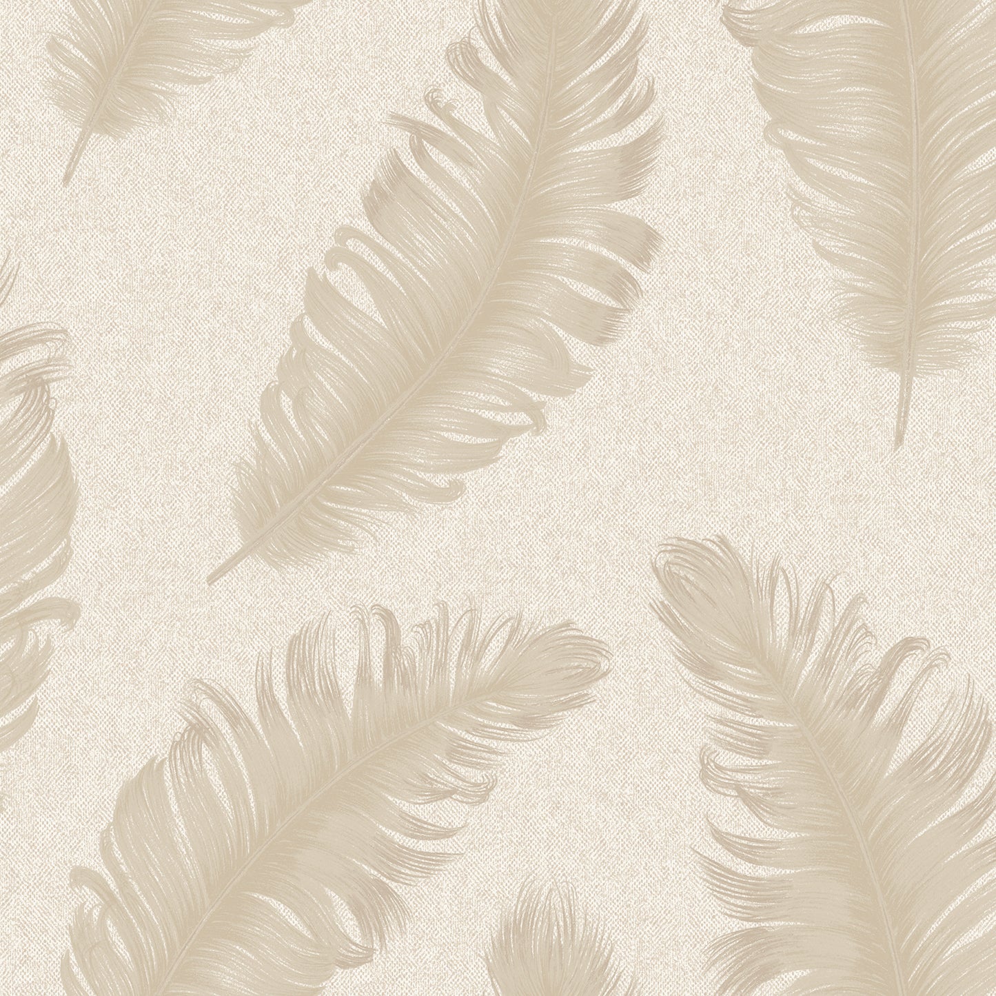 Ciara Cream/Soft Beige Glitter Feather Wallpaper by Belgravia Decor