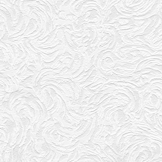 Blown White Swirl Wallpaper by Belgravia Decor