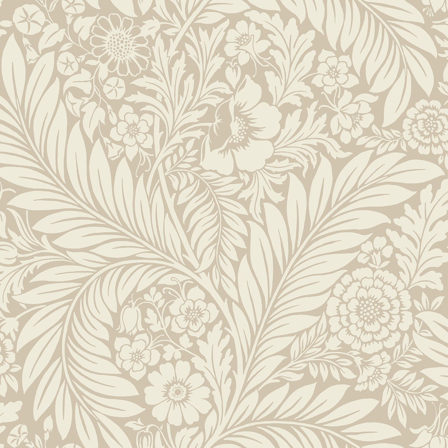 Florence Leaf Natural Wallpaper by Belgravia Decor