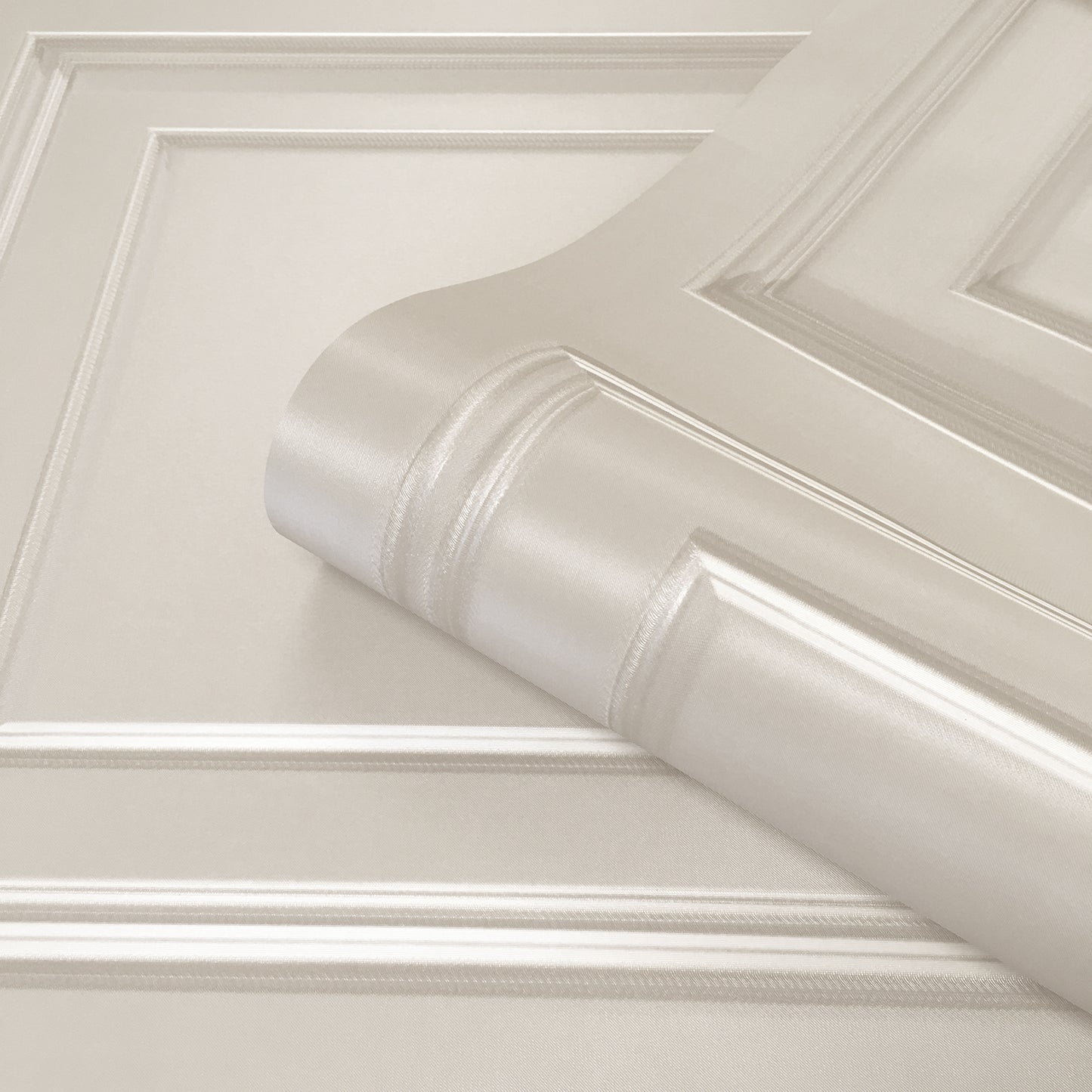 Amara Panel Cream Textured Wallpaper by Belgravia Decor
