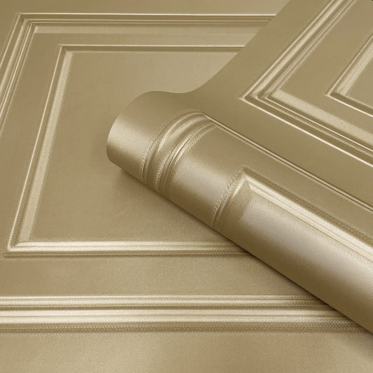 Amara Panel Metallic Gold Texture Wallpaper by Belgravia Decor