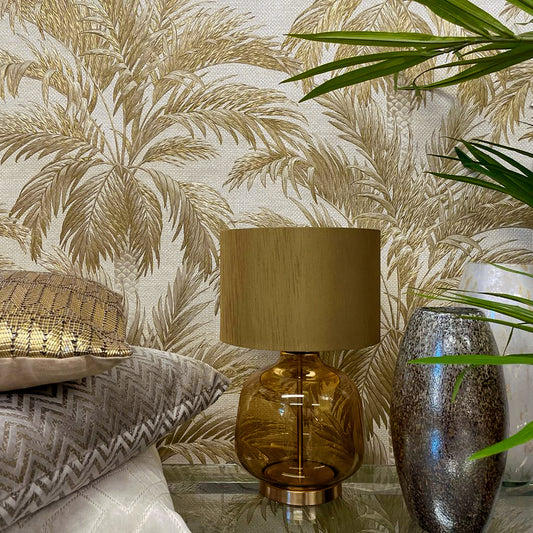 Palm Tree Gold Wallpaper by Belgravia Décor